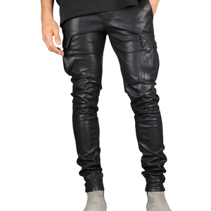 กางเกงหนังสำหรับผู้ชายกางเกงหนังใส่สบายดีไซน์ใหม่2025 - Product Image 6