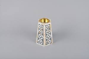 Luxury Mother Of Pearl Inlay Bakhoor Burner Geometric Hexagon <b>Resin</b> Handicraft Arabic Mabkhara For Oud Incense Home - Product Image 5
