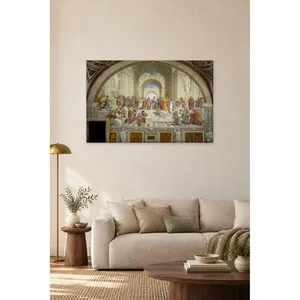 Fida Raphael, Peinture sur toile « Philosophes anciens dans un hall cintré » - Product Image 5