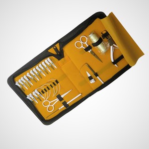 Top meilleure qualité outils d'extension de cheveux multicolores petite pince à ciseaux étui à fermeture éclair en cuir nouveauté Kit de cheveux blancs journal personnalisé - Product Image 6