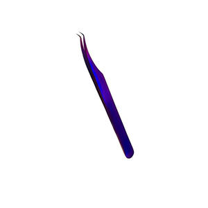 Pince à épiler d'extension de cils en fibre de couleur violette au plasma - Product Image 3