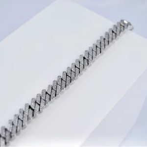 Exclusivo Brazalete de Tenis con Diamantes de Imitación VVS, Plata 925, Estilo de Cadena Clásica, Unisex - Product Image 1