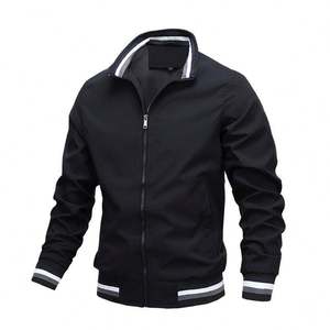 2025 Spring Autumn Fashion New Solid Collar Hight Quality Slim Fit Blank Customized Logo <b>Jacket</b> <b>Mens</b> - Product Image 4