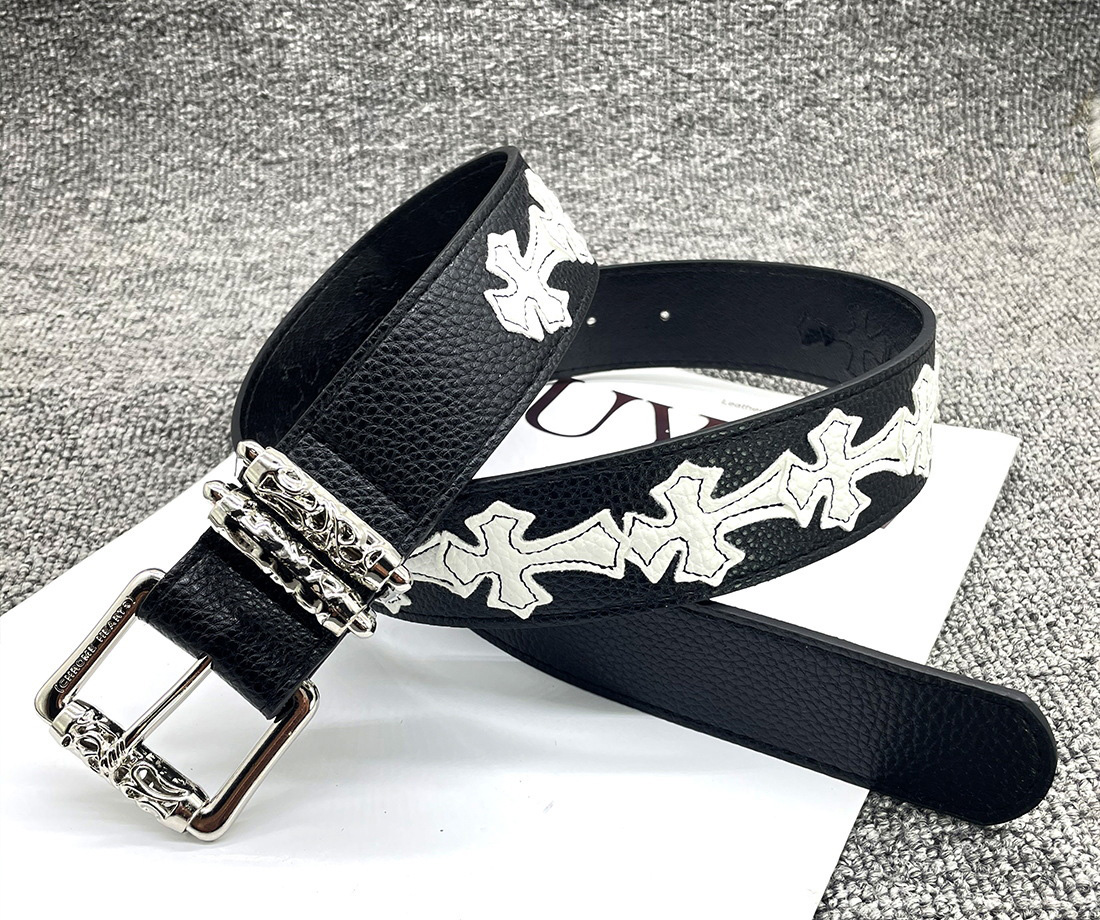 01-108 cm-Cintura nera con croce bianca