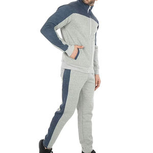 Casual 2 peça treino masculino define manga comprida Zip completo jaqueta e moletom roupas esportivas Sweatsuits Athletic treino - Product Image 2