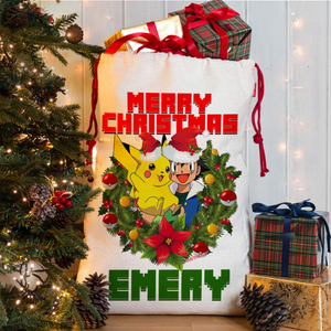 Sac cadeau de Noël personnalisé de qualité supérieure Article en soie personnalisé Style motif lettre Promotion Chine pour l'exportation - Product Image 4