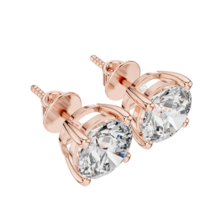 Pendientes de Diamantes Cultivados en Laboratorio de 4 Quilates, Claridad VVS-VS EF, Oro de 18 Quilates, 14 Quilates, 10 Quilates y Plata 925, Oro Rosa, Amarillo, Blanco - Product Image 5