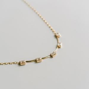 3.50 Ct E VS1 Emerald Cut Lab Grown Diamond 14K Gold Necklace Diamond Gold Women Gift Anniversary Necklace - Product Image 5