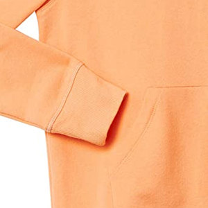 Sweat-shirt à capuche personnalisé en molleton léger coupe ajustée couleur pêche, en coton, vente en gros d'usine, faible MOQ, OEM en gros - Product Image 4