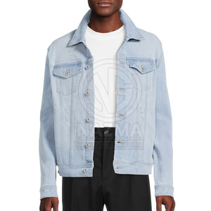 Top Selling Breathable Custom Made <b>Men's</b> 100% Cotton Jeans <b>Jacket</b> with Front Logo Latest Design Cheap Price Winter <b>Jacket</b> - Product Image 2