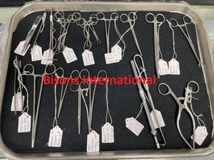 Juego de Instrumentos de Cirugía Cardiovascular al por Mayor BISONS, 20 Piezas, Acero Inoxidable, Manual, Fabricante OEM, Certificado CE ISO13485 - Product Image 2