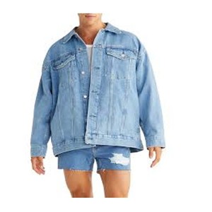 Alta calidad en blanco personalizado ácido era chaqueta de mezclilla, los hombres de estilo callejero de moda Estado unido ácido lavado chaqueta de mezclilla - Product Image 3