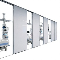 Cloison mobile hermétique en aluminium pliable pour salle d'isolement de salle blanche en soins intensifs hospitaliers