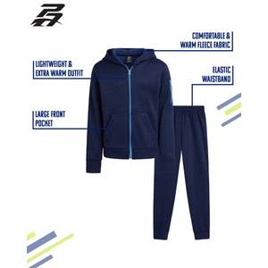 <b>Women</b> Casual Solid 2-Piece Tracksuit Set Drawstring Hoodie <b>Jogger</b> Sweatpants Breathable 100% Cotton <b>Fleece</b> Winter Gym Use Plus - Product Image 2