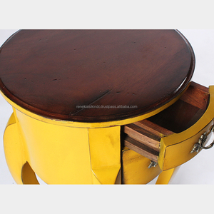 Table de jardin en bois d'acajou, numéro de série 7405, avec 2 tiroirs supplémentaires et design minimaliste moderne - Product Image 4