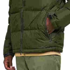 Chaqueta Acolchada de Terciopelo Verde Oliva con Estampado de Leopardo para Hombre, con Capucha, Aislante, Cálida, con Cierre de Cremallera, Forro Suave, Cómoda de Usar - Product Image 5