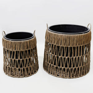 Artex Dong Thap Factory Vietnam Artisanat Paniers de rangement en jacinthe d'eau naturelle et en jonc de mer et jardinières d'extérieur - Product Image 1