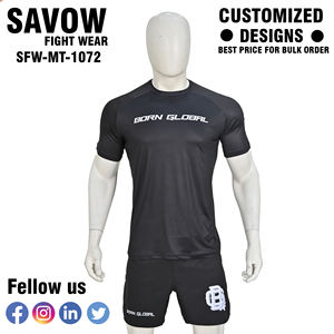 Camisa de compresión para gimnasio para hombre, mezcla de LICRA de manga corta ajustada con costuras planas para soporte durante el entrenamiento - Product Image 6