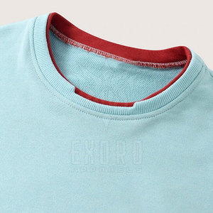 Sweat-shirts à col rond en molleton mélangé coton pour homme, hiver, écologiques, respirants, personnalisables, mode décontractée, motif uni - Product Image 3