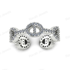 Joyería personalizada de compromiso de boda para mujer, de alta calidad, fabricación de joyería personalizada de circonita de plata Vermeil - Product Image 4