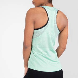 Vente chaude Femmes Dernier Style Débardeur Respirant Coton Polyester Gym Fitness Porter Style Décontracté - Product Image 3