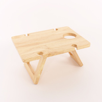 Meilleure table de pique-nique pliante d'extérieur en bois massif moderne Assemblage facile Porte-bouteille de vin Porte-verre Parcs Cours