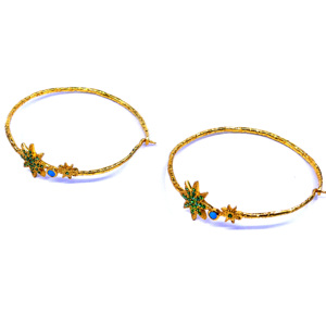 Conjunto de pendientes de moda para mujer, Plata de ley hecha a mano, chapado en oro 925, ropa de fiesta, piedras preciosas, turquesa Tsavourite para usar - Product Image 1