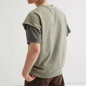 T-shirt Homme Vintage Personnalisé avec Logo, Coupe Oversize, 100% Coton Délavé à l'Acide, Grammage Lourd, Lot de Deux Pièces Vierge à Imprimer - Product Image 3