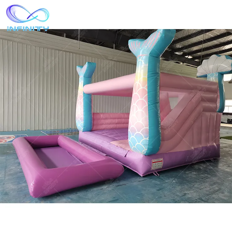 Nuevo estilo Venta caliente Pink Fish Party Jumper Inflable Bounce House Gorila personalizado para niños