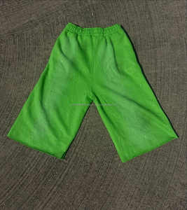 Manufacturer Custom Rhinestone Side Stripes Sun Faded <b>Shorts</b> Cotton Raw Hem Vintage Screen Print <b>Men</b> Acid Wash <b>Sweat</b> <b>Shorts</b> - Product Image 2