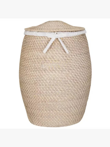 High Quality Rattan Storage <b>Basket</b> Natural <b>Wicker</b> <b>Hamper</b> <b>Basket</b> Decorating <b>Basket</b> Clothing Organizing Handmade in Vietnam - Product Image 3