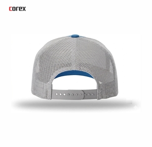 Custom Blue Mesh Trucker Hat 5-Panel Adjustable Breathable Waterproof Casual <b>Cap</b> for Adults <b>Winter</b> Outdoor Unisex Style - Product Image 5