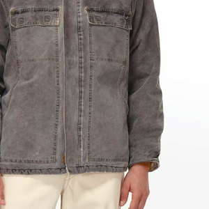 Bulk Quantity High Demanded Men Cotton <b>Canvas</b> <b>Jacket</b> / Cotton Made Men Full Sleeve <b>Canvas</b> <b>Jacket</b> - Product Image 4