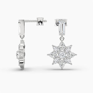 Boucles d'oreilles de luxe en moissanite multiforme de 1,69 ct, plaquées or 14 carats, argent 925 artisanal, pour femmes, VABS DIAMOND, meilleur designer - Product Image 2
