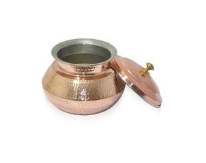 Nouveau look design pur cuivre acier inoxydable luxe métal cuivre handi dans le nouveau cuivre plat de service handi grossiste de l'Inde - Product Image 6