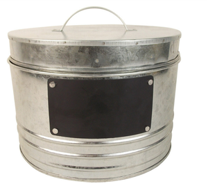 Round Shape Decorative <b>Sugar</b> Container Galvanized Iron Canister Classic Stylish Handmade Kitchen Ware Galvanized Canister - Product Image 1