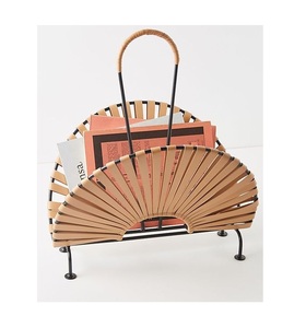 Nouveau support de rangement pour magazines poignée créative étagère de stockage d'hôtel en cuir étagère en métal affichage support de sol personnalisé - Product Image 4