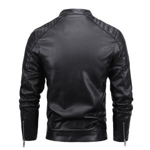 Nueva chaqueta de cuero vintage personalizada para montar en motocicleta Fabricante de chaqueta de motorista de cuero con bordado vegano - Product Image 2