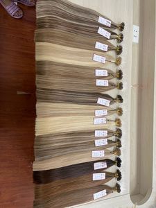 Calidad de lujo Cabello liso Color natural Sin desprendimiento Sin enredos F-tip Cabello de queratina - Product Image 5