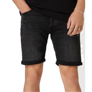 กางเกงยีนส์ขาสั้นเดนิมฟอกสีสไตล์ฮิปสเตอร์สำหรับผู้ชายรุ่นใหม่ล่าสุด ดีไซน์เฉพาะตัว สีสันโดดเด่น แต่งขาดแบบ Distressed - Product Image 4