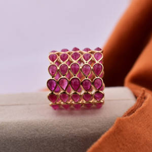 Anillo de Eternidad con Rubí Natural en Oro de 18K, Ligero, Personalizable en 14K, 10K, 9K - Product Image 6