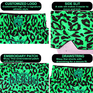 Short de Muay Thai en satin personnalisé imprimé Kick Boxing Vêtements de combat d'entraînement MMA avec service OEM Vêtements d'arts martiaux - Product Image 6