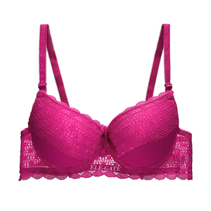 Reggiseno Push-Up Regolabile in Pizzo Trasparente Senza Schienale da Donna, Mezza Coppa, Confortevole in Cotone e Seta, Motivo 3D, Sexy, Intrecciato in Un Unico Pezzo - Product Image 5