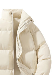 Chaqueta acolchada de invierno para hombre OEM más vendida, tela de cuero de alta calidad, decoración de piel, impermeable, de talla grande, ventas directas de fábrica - Product Image 4