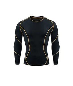 Rashguards MMA personnalisés pour hommes, séchage rapide, respirants, anti-UV, vêtements de compression, manches courtes, 100% coton peigné - Product Image 1
