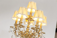 Design antique, lampe sur pied en or noble, fabricant de cristal, lumières d'intérieur led Offre Spéciale