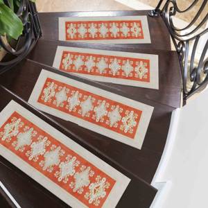 Geometric Step Rug, Kilim Design Rug, Orange Rug, Modern Rug - Product Image 1