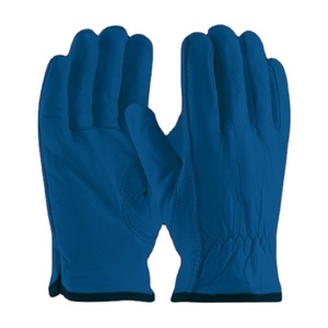 Premium Customizable Cowhide Grain Leather Safety <b>Gloves</b> Elastic Wristlet 11 oz Thickness Latex-Free for Driving Gardening - Product Image 5