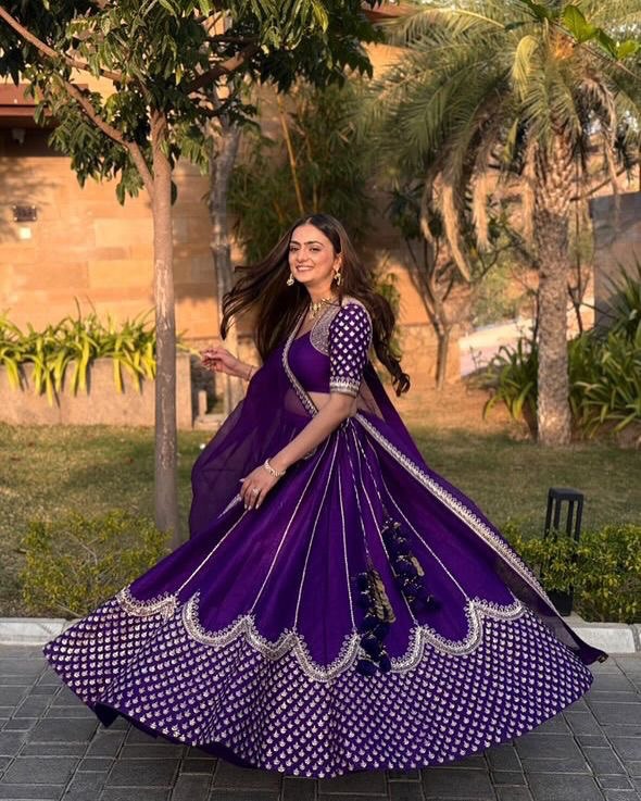chinese dress ladies Tussar Silk Patola Print Lehenga Choli Set for Women