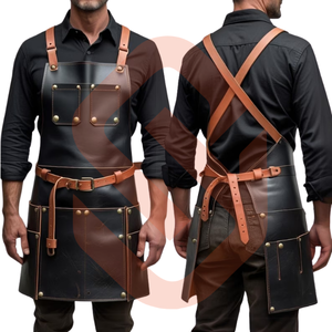 Premium Black <b>Leather</b> <b>Apron</b> For Crafting Personalize Multi Purpose Salon <b>Leather</b> <b>Apron</b> For Wood Wroker - Product Image 2